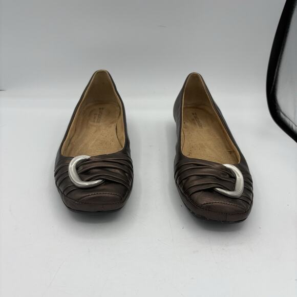 Naturalizer‎ N5 Comfort Flats Womens Size 8 N Narrow Violette Bronze Leather - Picture 4 of 9